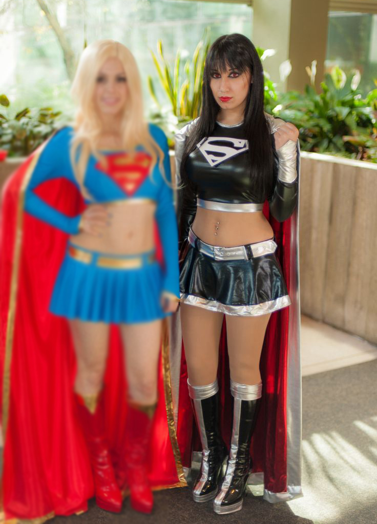 Dark Supergirl Cosplay Costume For Halloween Black
